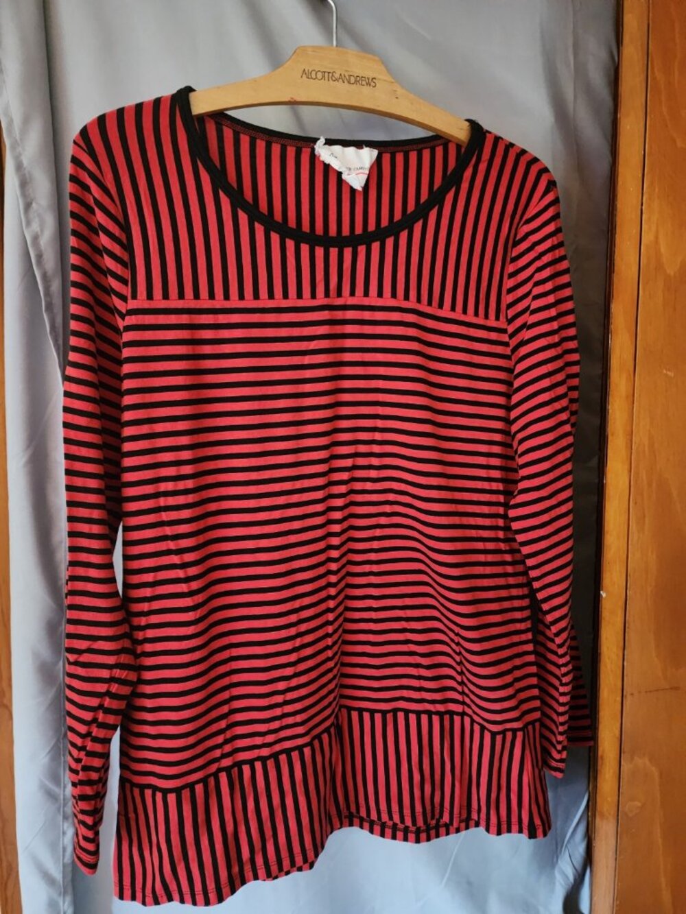 Two by Vince Camuto Striped Mixed Print Tunic Top Large